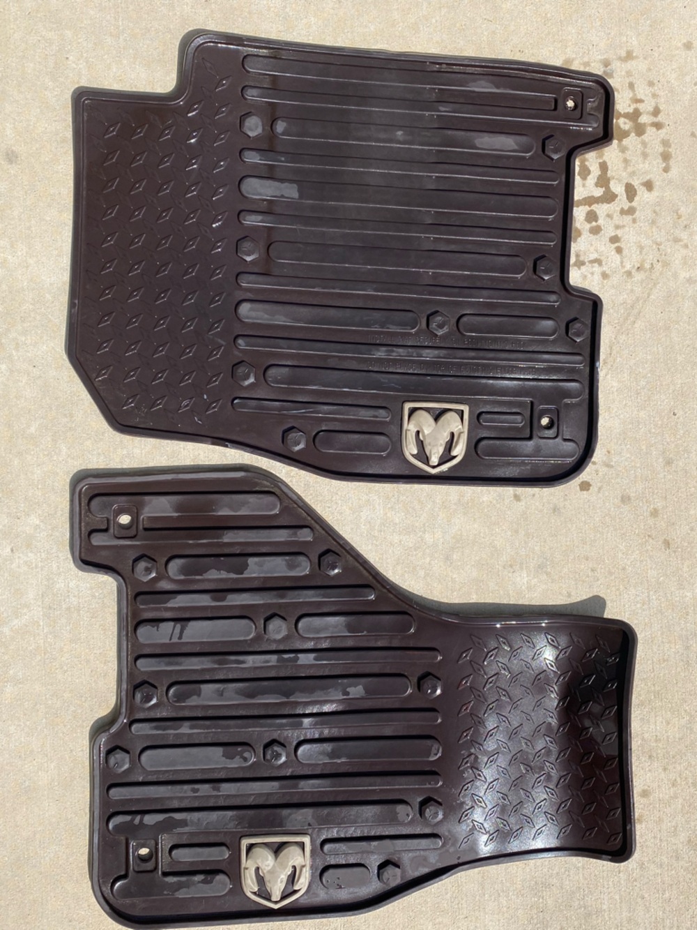 Genuine Dodge Ram 25000 Floor Rubber Mats Set Of 2